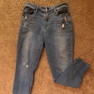 High waisted skinny jeans